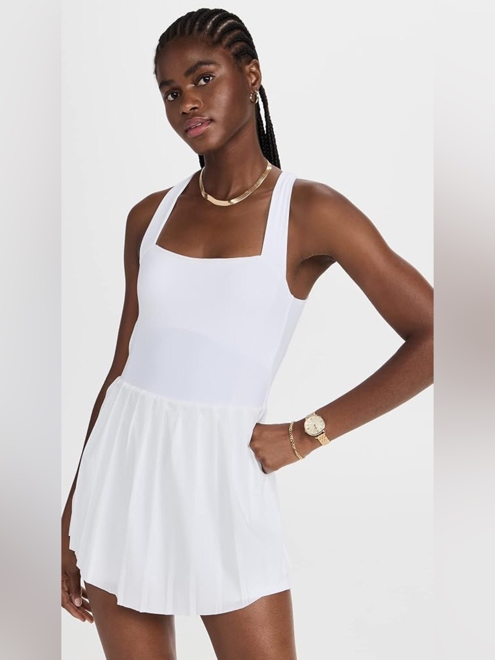 Varley White Carina Tennis Dress